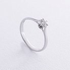 Помолвочное кольцо с бриллиантом (белое золото) 220611121 от ювелирного магазина Оникс