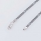 Серебряная черненая цепочка плетение Фигаро 5+1 12663 от ювелирного магазина Оникс - 1