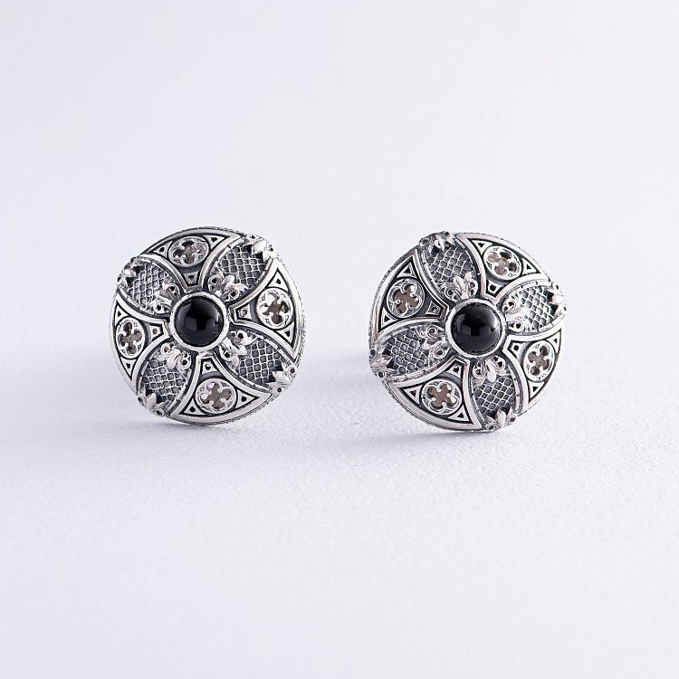 Серебряные запонки "Gothic classic" zaponki1 от ювелирного магазина Оникс - 2