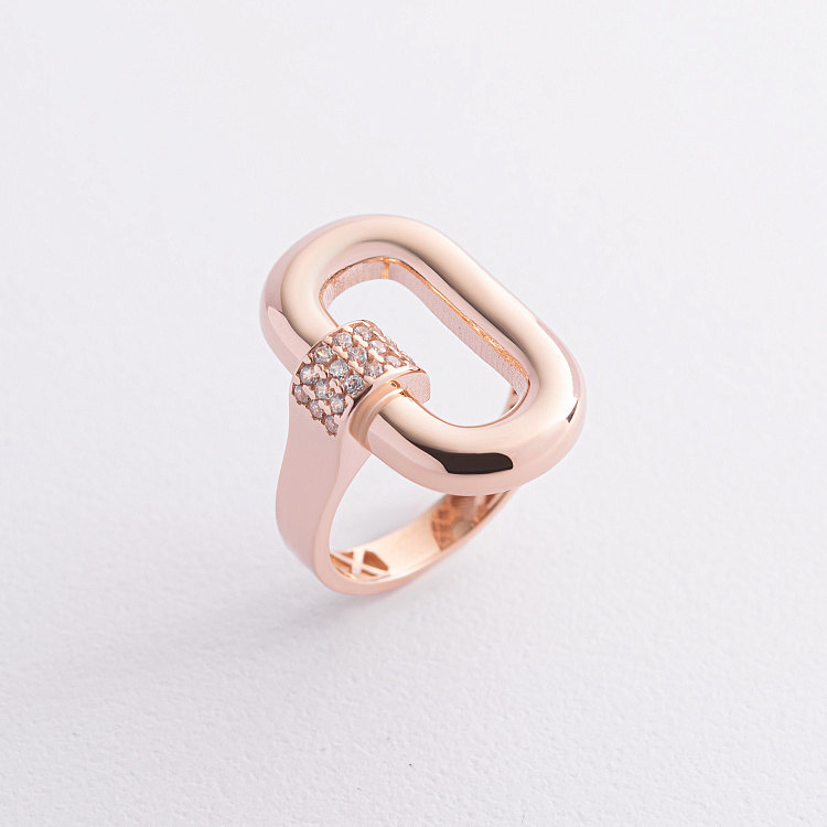 Кольцо "Alice" в красном золоте (фианиты) к08366 от ювелирного магазина Оникс - 1