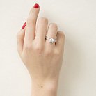 Срібний перстень з фіанітами 11964 от ювелирного магазина Оникс - 1