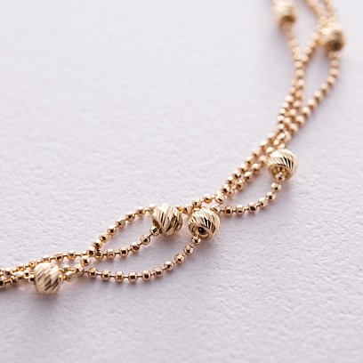 Браслет "Кульки" у жовтому золоті б05256 №3