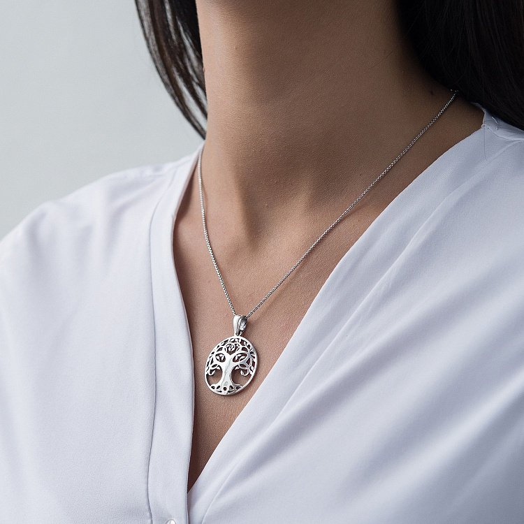 Серебряная подвеска "Древо жизни" 132662 от ювелирного магазина Оникс - 1