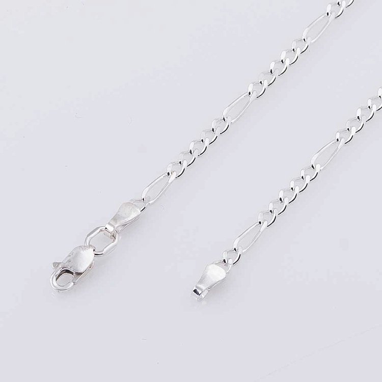 Серебряная цепочка Фигаро 5+1 б012663 - 1 Серебряная цепочка Фигаро 5+1 б012663 от ювелирного магазина Оникс - 1