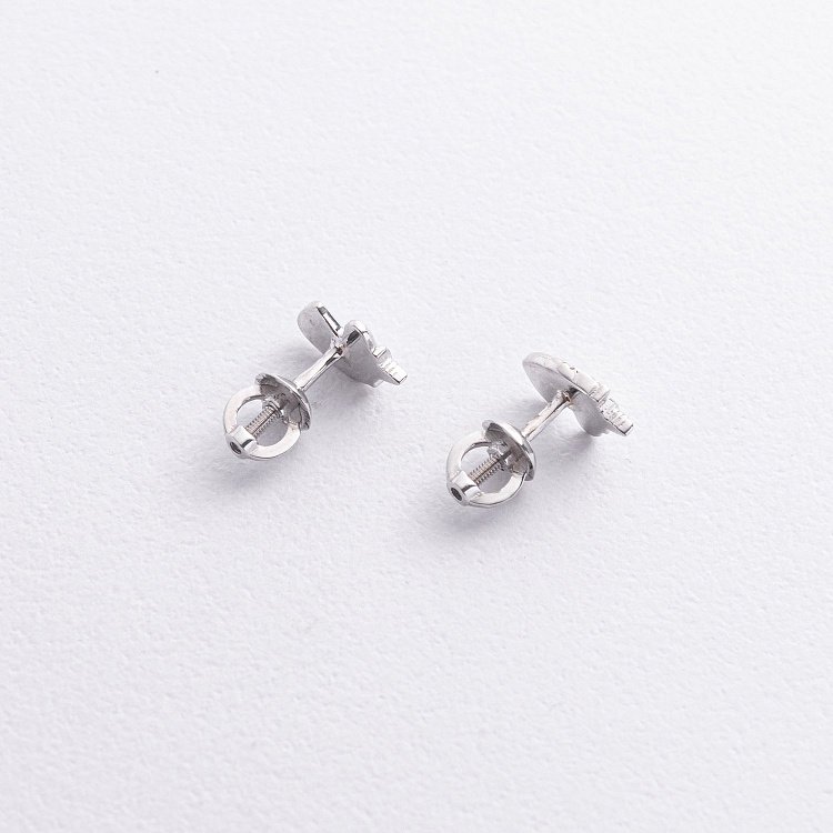 Детские серьги - пусеты "Единорог" в серебре (эмаль) 1369 от ювелирного магазина Оникс - 2