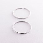 Серьги - кольца в серебре (3.5 см) 122885 от ювелирного магазина Оникс - 3