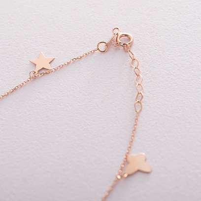 Золотий браслет з фіанітом б04238 №3