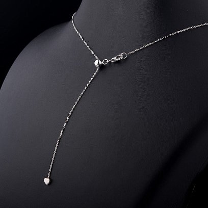 Серебряное колье "Ключ-клевер" 18472 №3