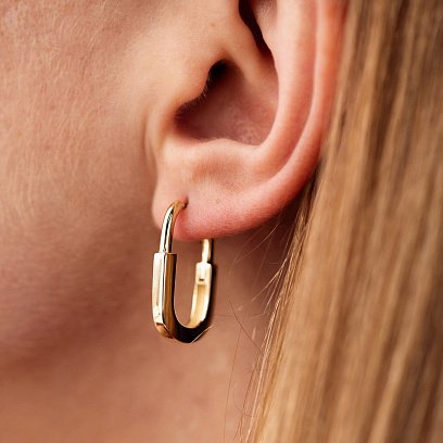 Сережки "Camilla" у жовтому золоті с08887 №4