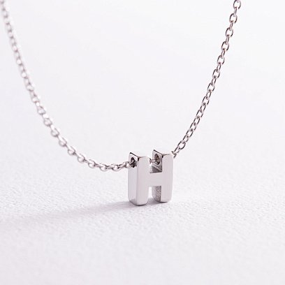Серебряное колье с буквой "Н" 1105 Н