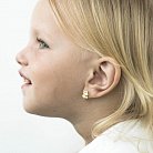 Золоті дитячі сережки "Клевер" (фіаніти, емаль) с03979з от ювелирного магазина Оникс - 3