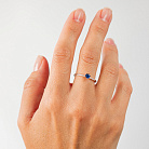 Золота каблучка "Сердечко" з діамантами і сапфіром кб0625ca от ювелирного магазина Оникс - 1