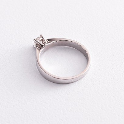 Заручальна золота каблучка з діамантом 220671121 №4