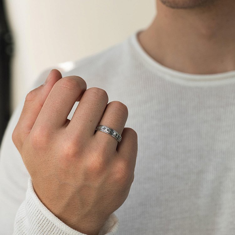 Срібна каблучка "Спаси і збережи" ку-1 від ювелірного магазину Онікс - 6