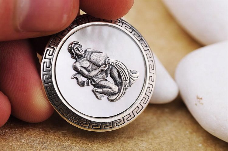 Подвеска "Знаки зодиака Водолей"(перламутр) 13461во от ювелирного магазина Оникс - 1