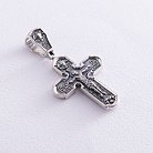 Срібний хрест з розп'яттям (чорніння) 132565 от ювелирного магазина Оникс - 3