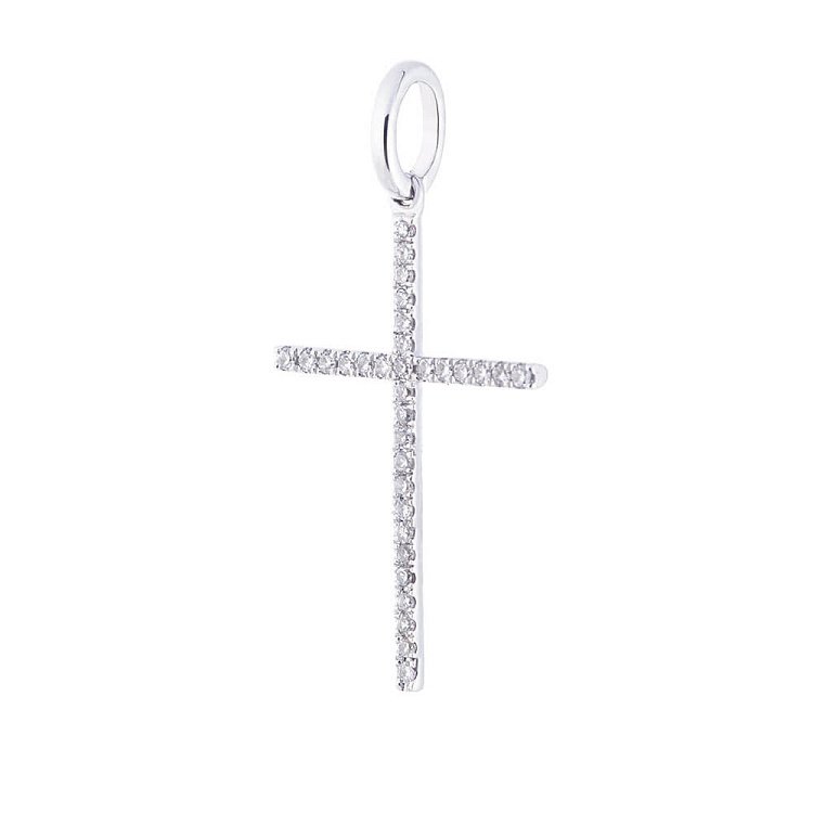 Золотий хрестик з діамантами пб0072ch від ювелірного магазину Онікс