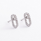 Срібні сережки - пусети з фіанітами 902-01278 от ювелирного магазина Оникс