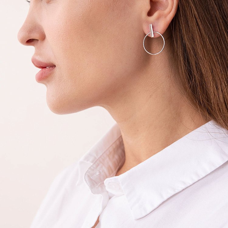 Золоті сережки - пусети "Впевненість" с07275 від ювелірного магазину Онікс - 7