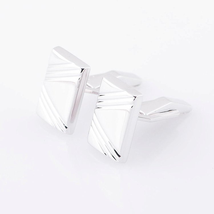 Чоловічі запонки з білого золота зап00057 від ювелірного магазину Онікс