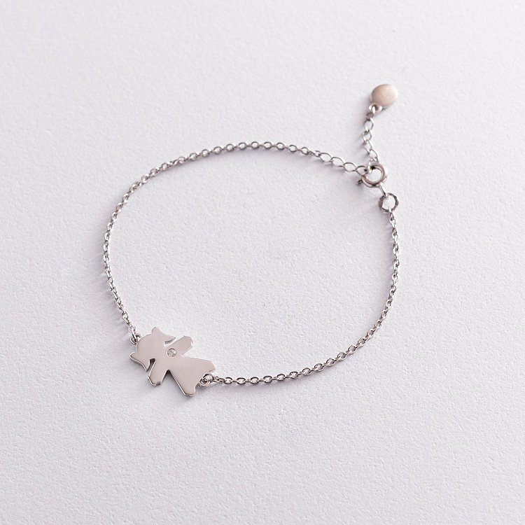 Срібний браслет "Дівчинка" (можливе гравіювання) 2077 від ювелірного магазину Онікс