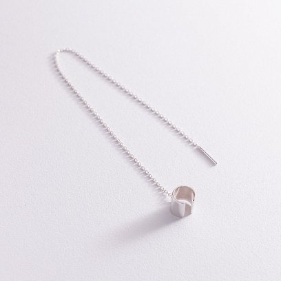 Серебряная серьга - каффа 123101 №2