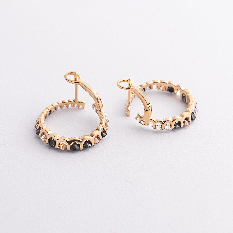 Сережки з діамантами (жовте золото) сб0608mi від ювелірного магазину Онікс - 1