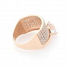 Золотое кольцо с фианитами к05797 от ювелирного магазина Оникс - 2