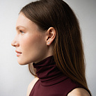 Золоті сережки - пусети "Квіточки" 2 в 1 з діамантами сб0627ca от ювелирного магазина Оникс - 5