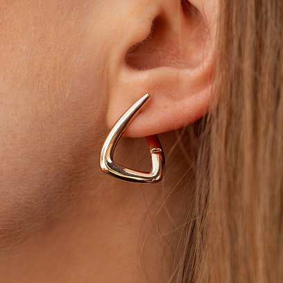 Серьги "Ember" в красном золоте с08619 №4