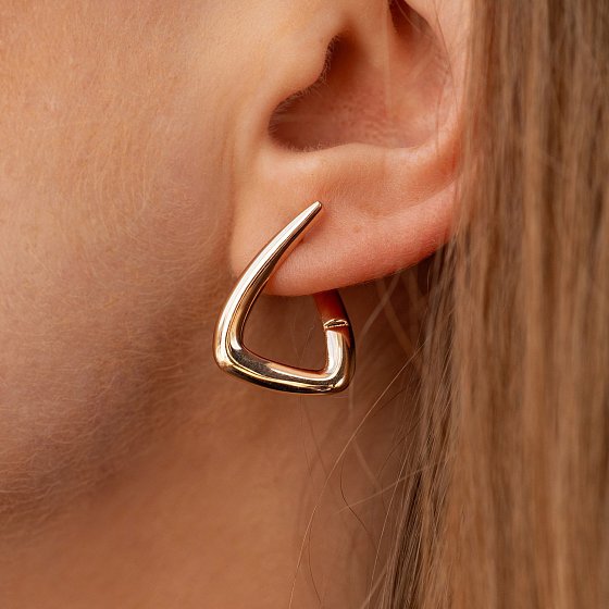 Серьги "Ember" в красном золоте с08619 №4