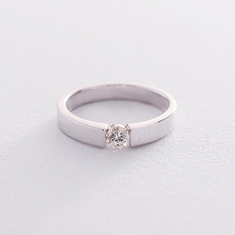 Золота каблучка з діамантом кб0296gch від ювелірного магазину Онікс - 3