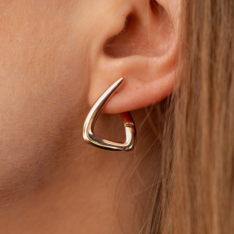 Серьги "Ember" в красном золоте с08619 от ювелирного магазина Оникс - 3