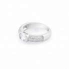 Срібний перстень з фіанітами 111844 от ювелирного магазина Оникс - 2