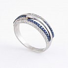 Срібний перстень з фіанітами 111612 от ювелирного магазина Оникс