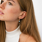 Золоті сережки "Натхнення" (фіаніти) с07040 от ювелирного магазина Оникс - 1