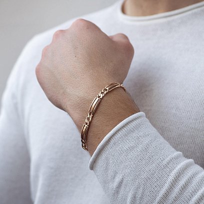 Чоловічий золотий браслет б05579 №2