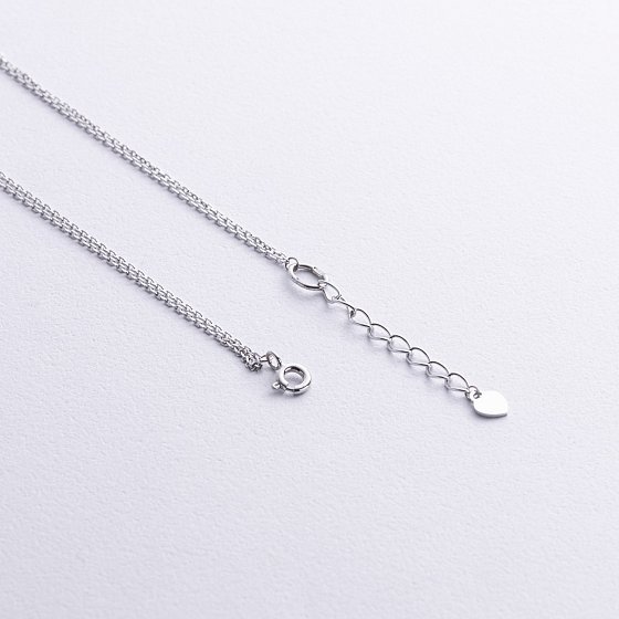 Двойное серебряное колье "Шарики" 908-01345 №4