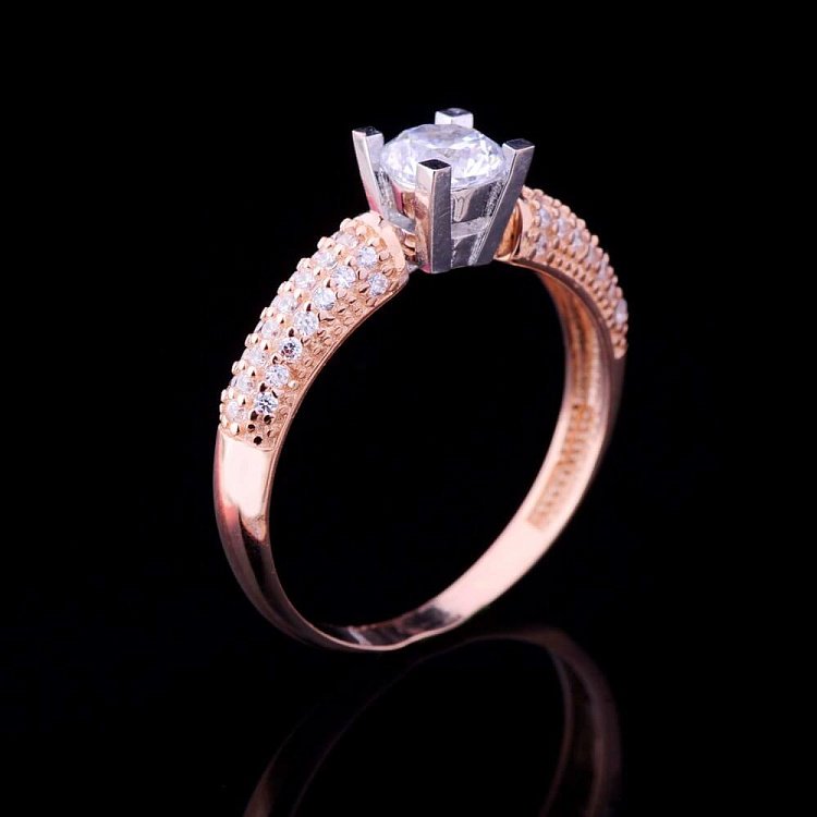 Помолвочное кольцо (фианиты) к02763 от ювелирного магазина Оникс - 4