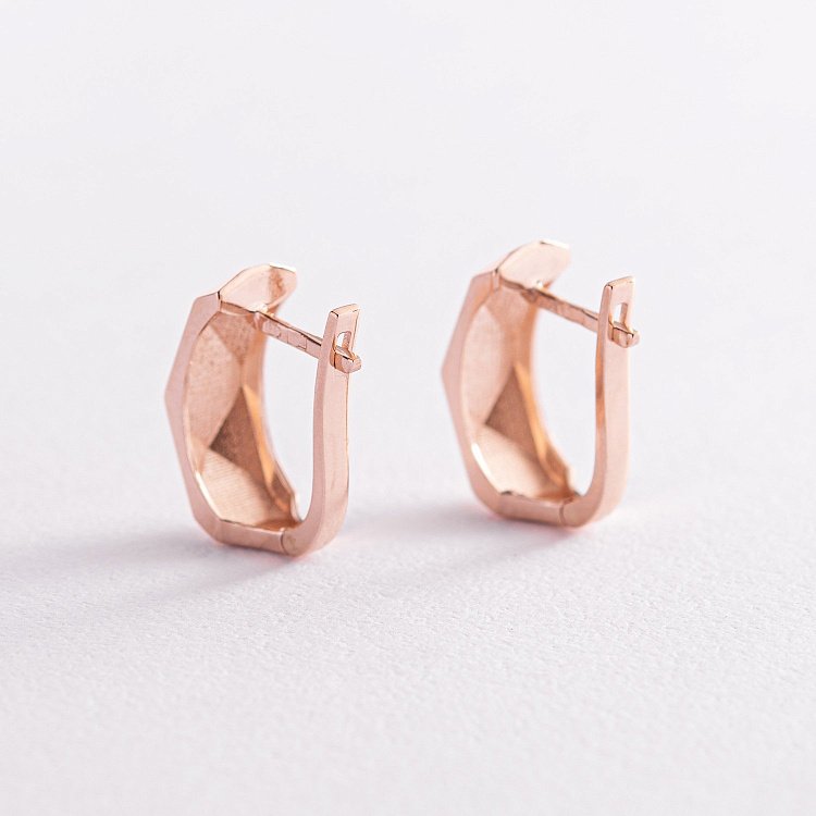 Серьги "Совершенство" в красном золоте с07823 от ювелирного магазина Оникс - 3