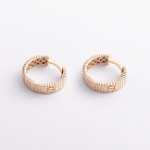 Золотые серьги - кольца "Love" с09658 от ювелирного магазина Оникс - 2