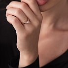 Помолвочное золотое кольцо с фианитом к03947 от ювелирного магазина Оникс - 9
