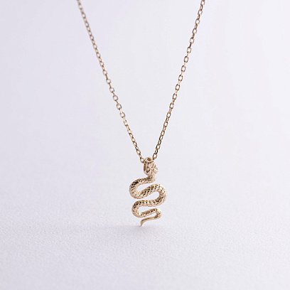 Кольє "Змія" у жовтому золоті кол02494