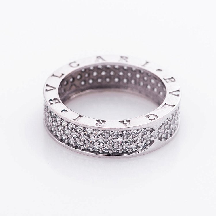 Золотое кольцо с фианитами к05028 от ювелирного магазина Оникс - 2