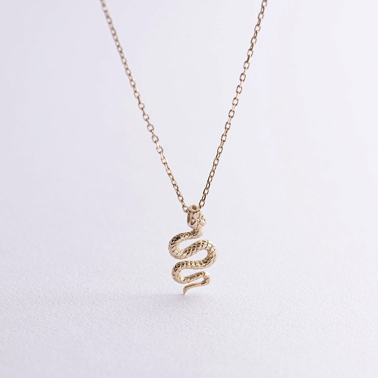 Кольє "Змія" у жовтому золоті кол02494 від ювелірного магазину Онікс