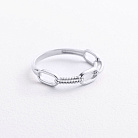 Каблучка "Ланцюжок" у білому золоті к08491 от ювелирного магазина Оникс - 1