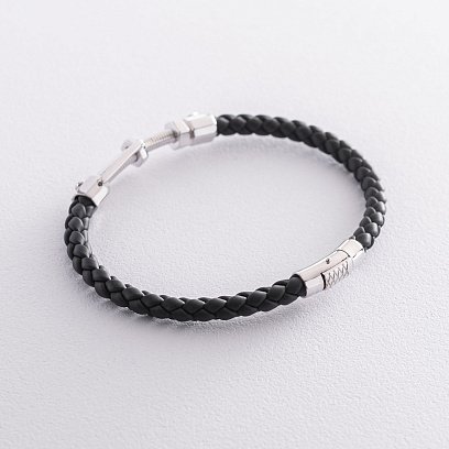 Каучуковый браслет из белого золота б03986 №3