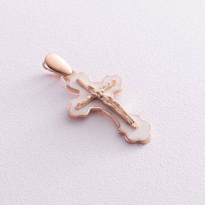 Православный золотой крест (эмаль) 250048Е