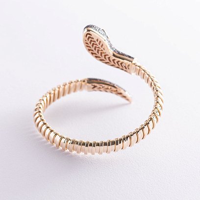 Браслет "Змія" в жовтому золоті б04505 №3