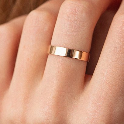 Золотое обручальное кольцо "Американка" (возможна гравировка) обр00002ш4 №2